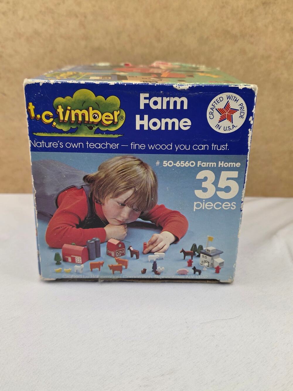 T.C. Timber "Farm Home" 35-piece wooden playset vintage